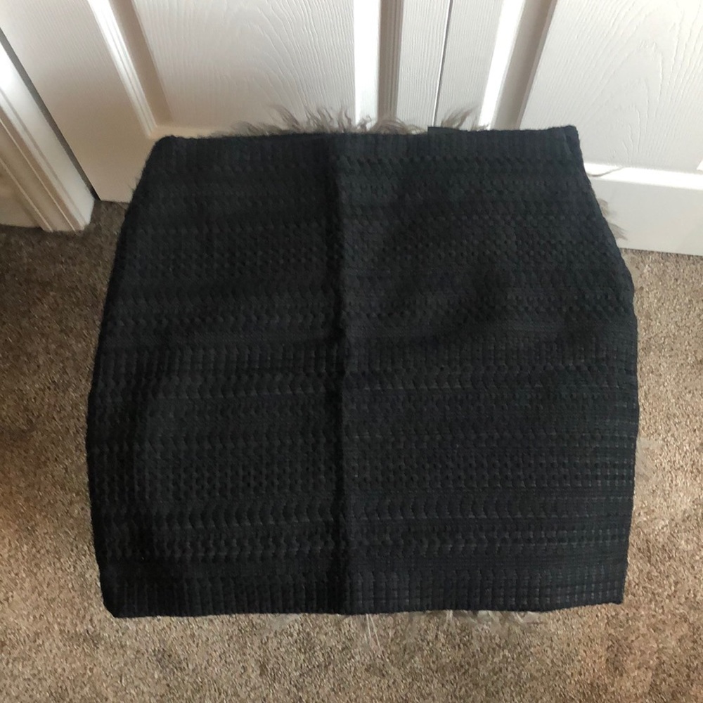 Black mini skirt